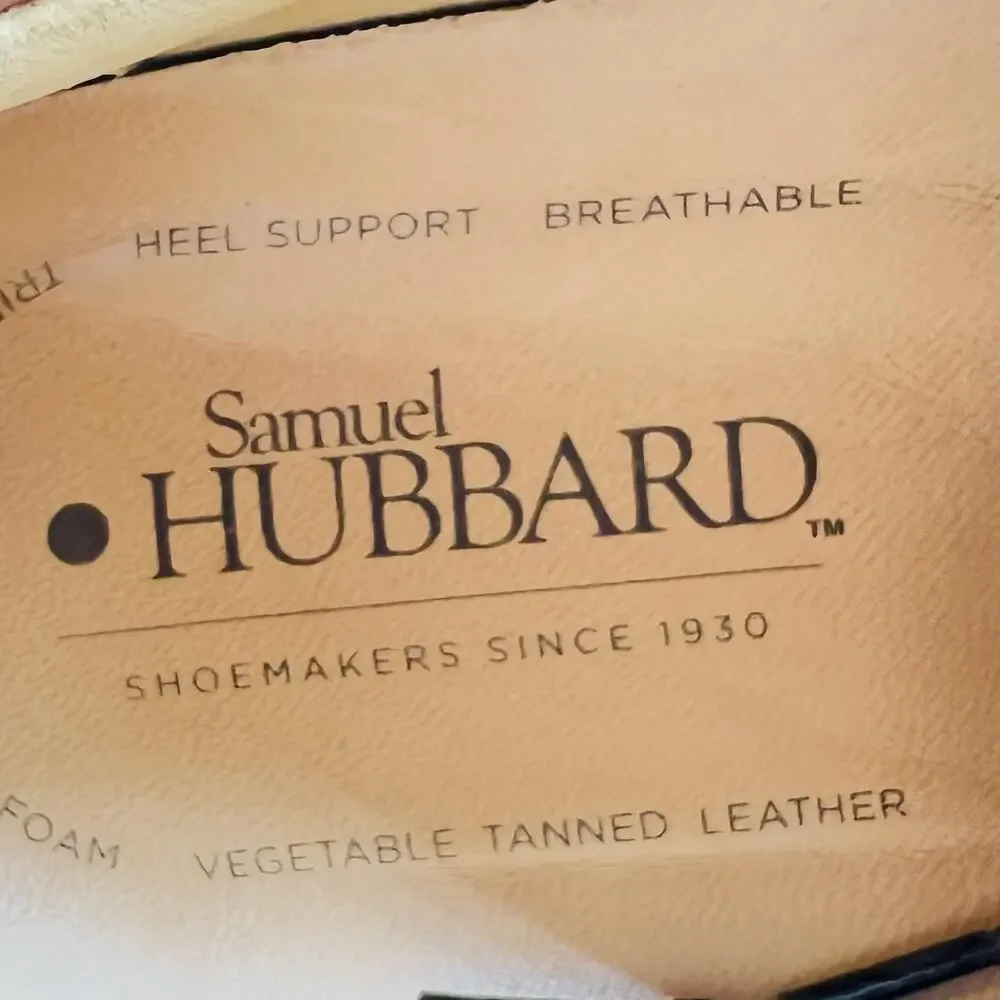 Samuel Hubbard Shoes Mens 7.5 Brown Leather Cap Toe Derby Oxford Dress Comfort